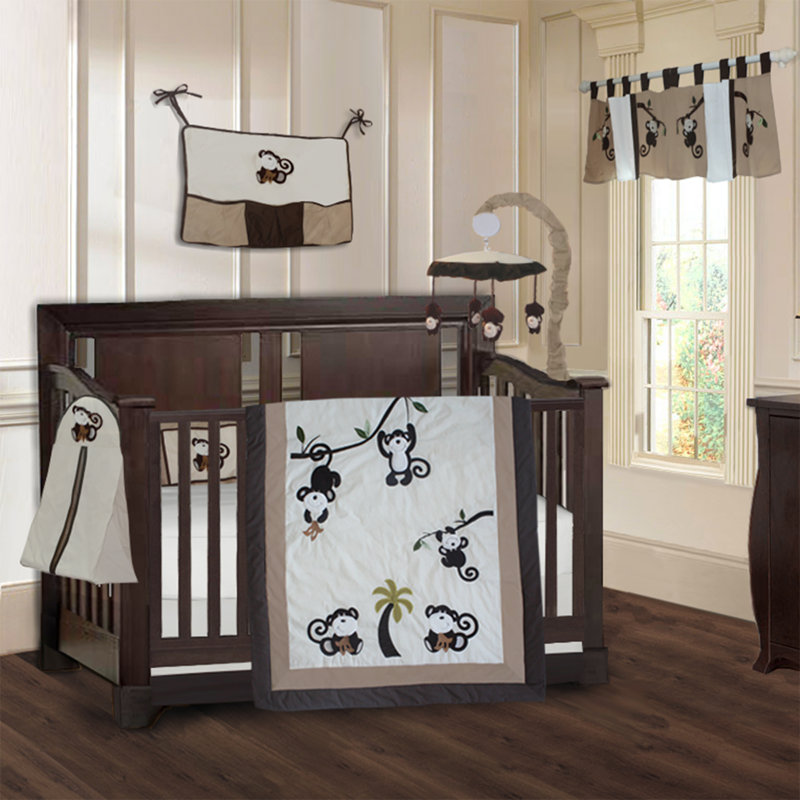 Harriet Bee Oman Monkey Baby 9 Piece Crib Bedding Set Reviews Wayfair